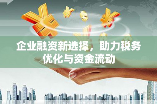 垣曲企业融资新选择，助力税务优化与资金流动