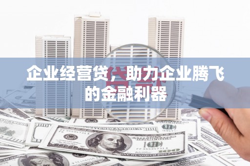 垣曲企业经营贷，助力企业腾飞的金融利器
