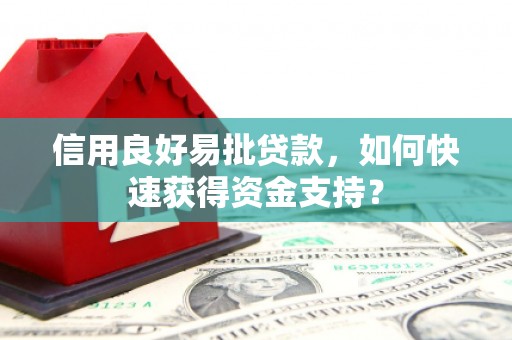 垣曲信用良好易批贷款，如何快速获得资金支持？