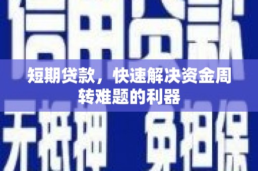 垣曲短期贷款，快速解决资金周转难题的利器