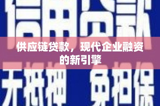 垣曲供应链贷款，现代企业融资的新引擎