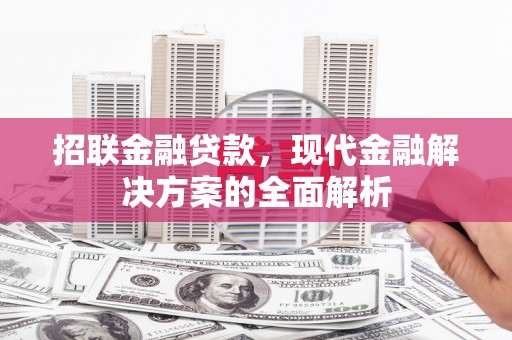 垣曲招联金融贷款，现代金融解决方案的全面解析