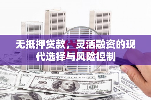 垣曲无抵押贷款，灵活融资的现代选择与风险控制